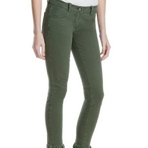 Max studio green jeans frayed